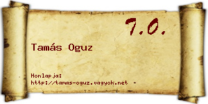 Tamás Oguz névjegykártya